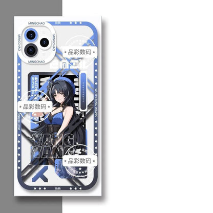 Luno Galbrena Qiuyuan Wuthering WuWa Waves Phone Case  - Transparent Silicone Full Camera Protection All Round Defense Non Slip Cover - Zllada