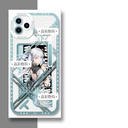 Luno Galbrena Qiuyuan Wuthering WuWa Waves Phone Case  - Transparent Silicone Full Camera Protection All Round Defense Non Slip Cover - Zllada