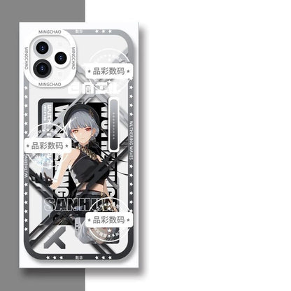 Luno Galbrena Qiuyuan Wuthering WuWa Waves Phone Case  - Transparent Silicone Full Camera Protection All Round Defense Non Slip Cover - Zllada