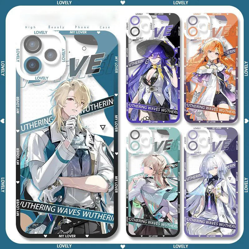 Lynae Monin Wuthering WuWa Waves Phone Case  - Transparent Silicone Full Camera Protection All Round Defense Non Slip Cover - Zllada