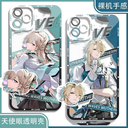 Lynae Monin Wuthering WuWa Waves Phone Case  - Transparent Silicone Full Camera Protection All Round Defense Non Slip Cover - Zllada