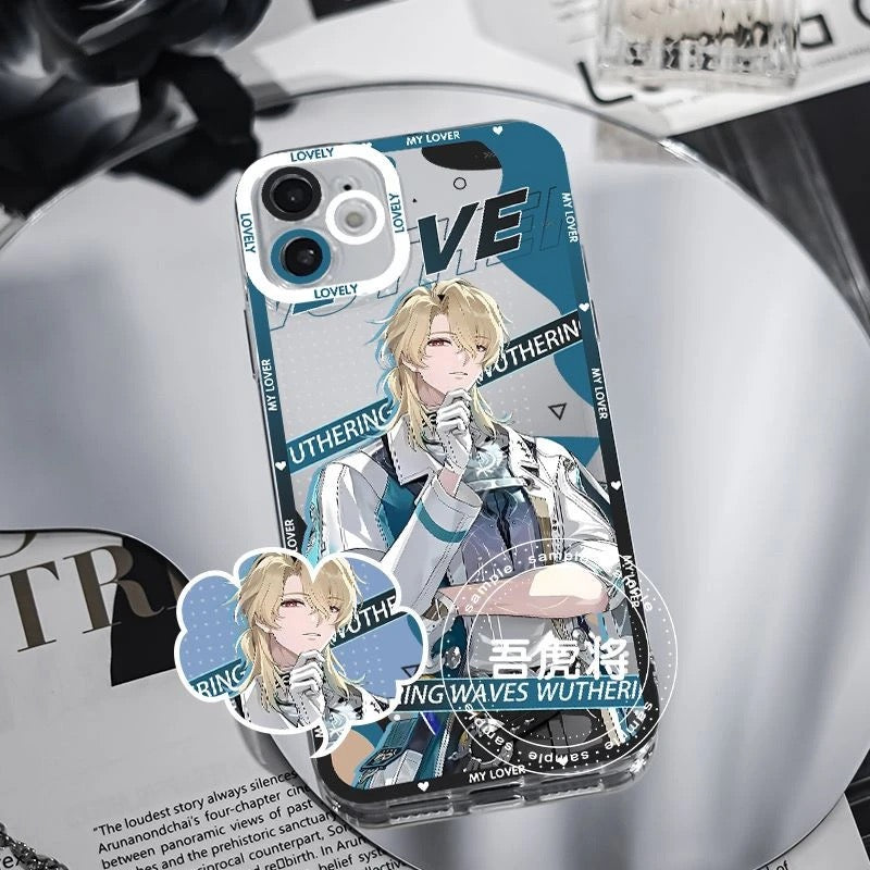 Lynae Monin Wuthering WuWa Waves Phone Case  - Transparent Silicone Full Camera Protection All Round Defense Non Slip Cover - Zllada