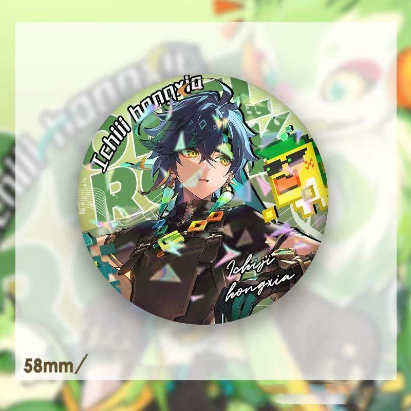 Kinich Xiao Genshin Character Pin Badges - 58mm Refrigerator Magnet Anime Game Merch Gift for Fans and Students - Zllada