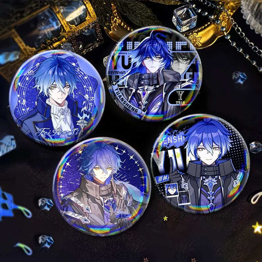 Flins Genshin Character Pin Badges - 58mm Refrigerator Magnet Anime Game Merch Gift for Fans and Students - Zllada