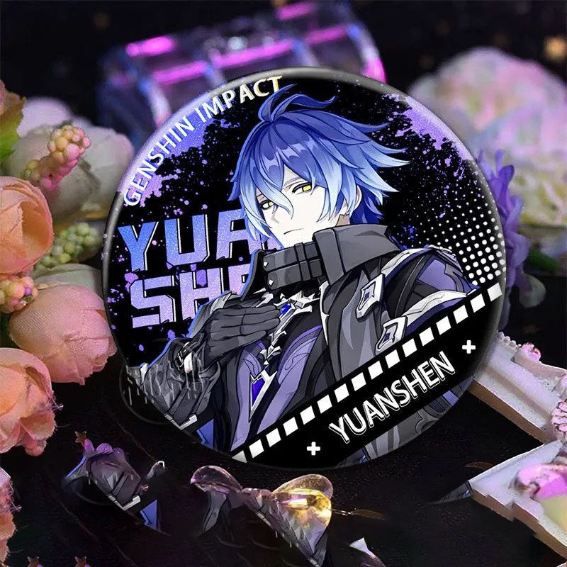 Flins Genshin Character Pin Badges - 58mm Refrigerator Magnet Anime Game Merch Gift for Fans and Students - Zllada