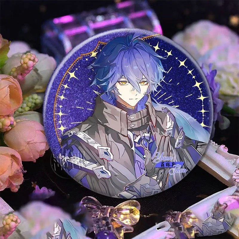 Flins Genshin Character Pin Badges - 58mm Refrigerator Magnet Anime Game Merch Gift for Fans and Students - Zllada