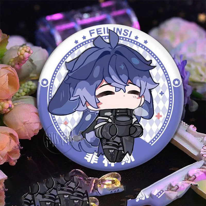 Flins Genshin Character Pin Badges - 58mm Refrigerator Magnet Anime Game Merch Gift for Fans and Students - Zllada