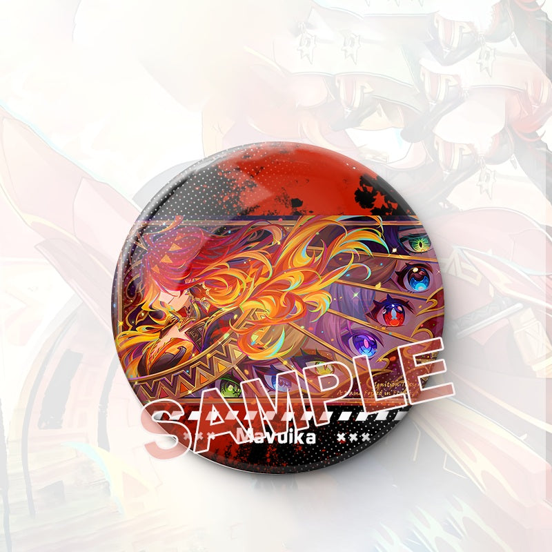 Mavuika Genshin Character Pin Badges - 58mm Refrigerator Magnet Anime Game Merch Gift for Fans and Students - Zllada
