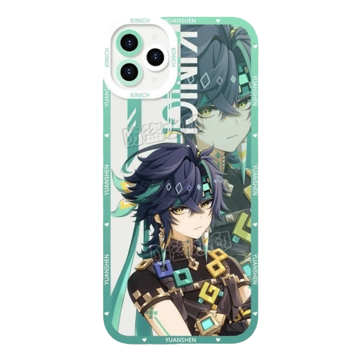 Genshin Phone Case - Cute Transparent Silicone Full Camera Protection All Round Defense Non Slip Cover - Anime Character Design [Specify Fit for iPhone Model]