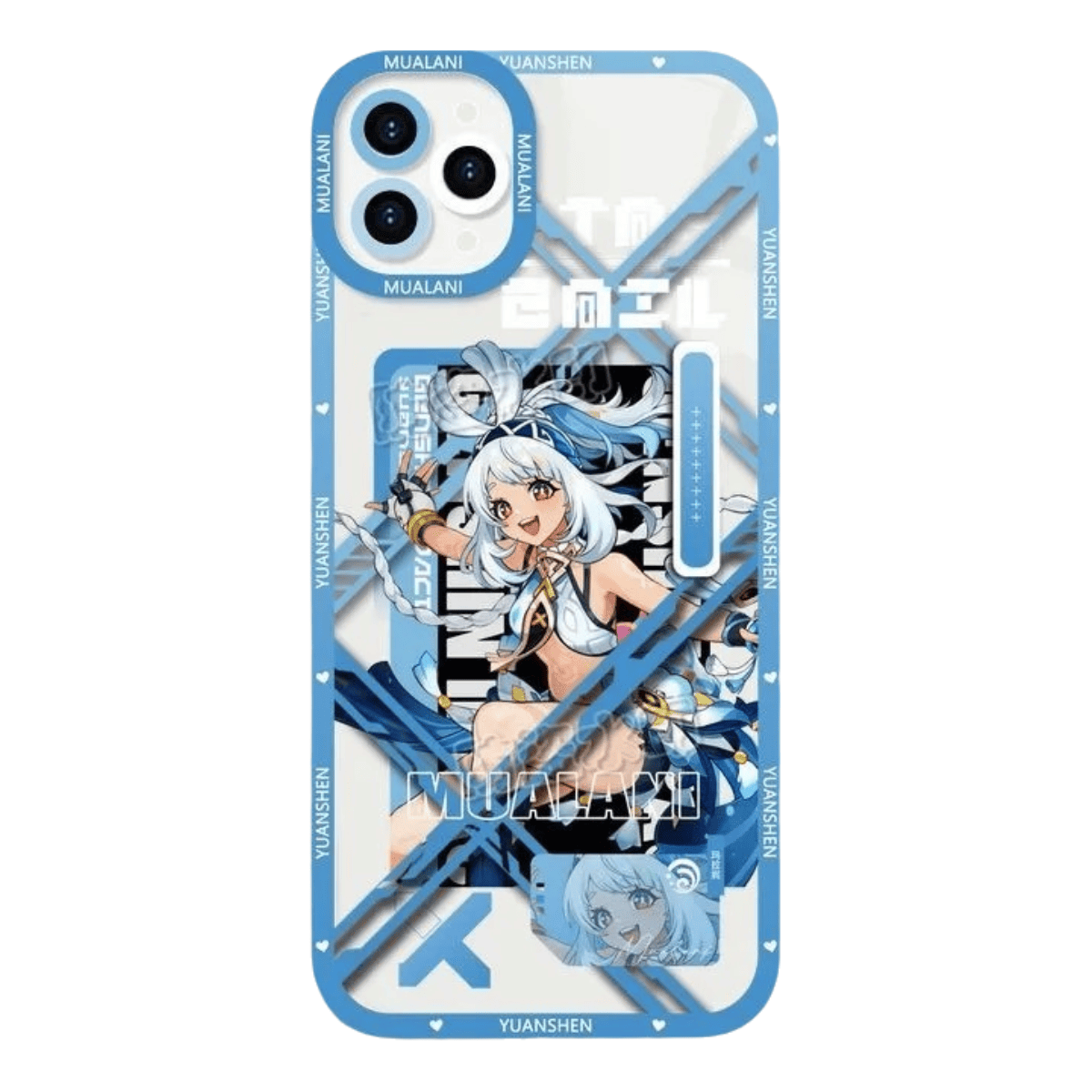 Genshin Phone Case - Cute Transparent Silicone Full Camera Protection All Round Defense Non Slip Cover - Anime Character Design [Specify Fit for iPhone Model]