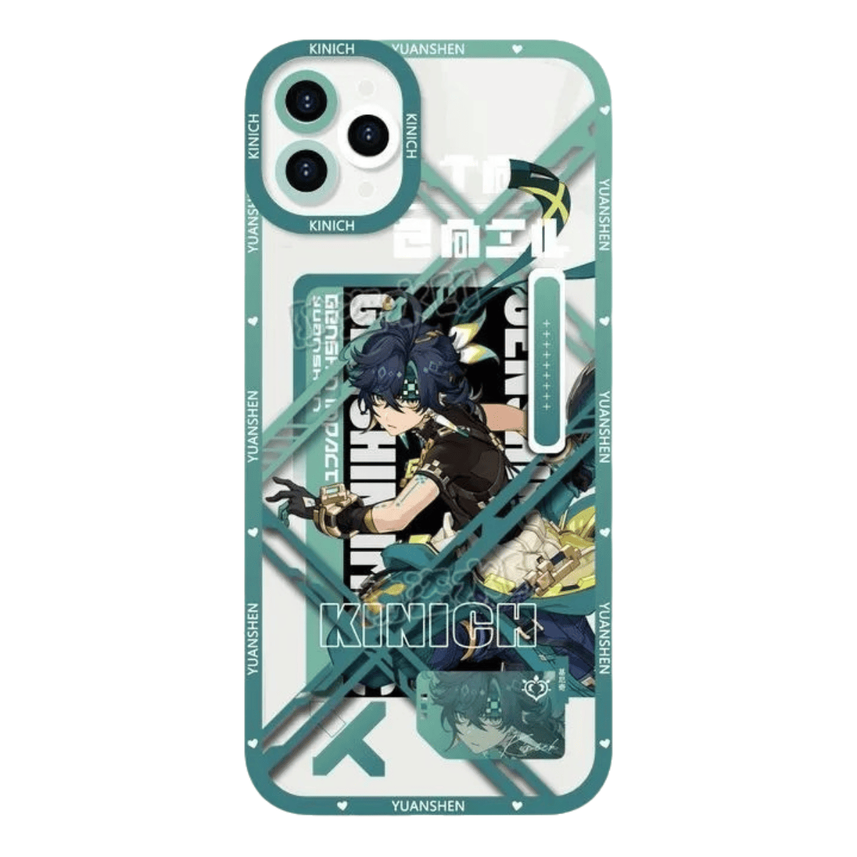 Genshin Phone Case - Cute Transparent Silicone Full Camera Protection All Round Defense Non Slip Cover - Anime Character Design [Specify Fit for iPhone Model]