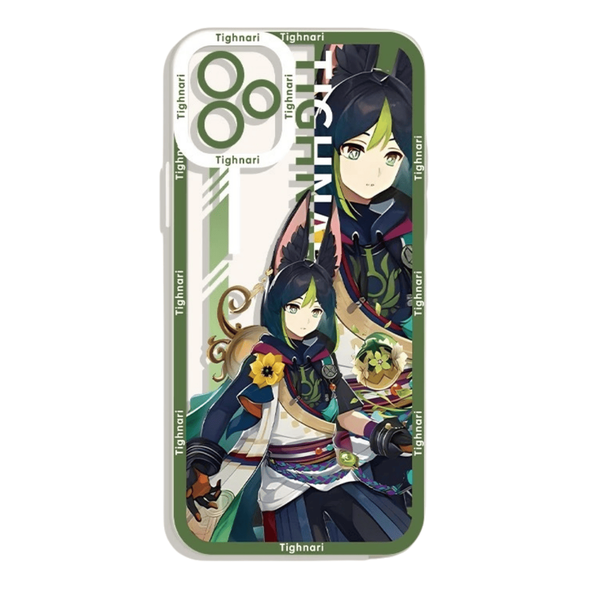 Genshin Phone Case - Cute Transparent Silicone Full Camera Protection All Round Defense Non Slip Cover - Anime Character Design [Specify Fit for iPhone Model]