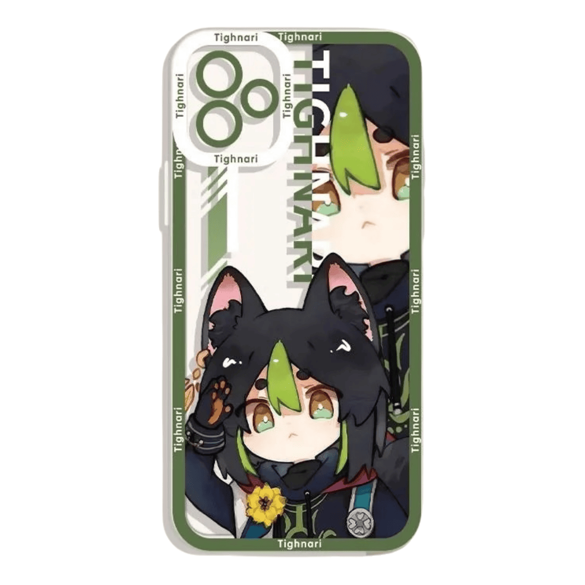 Q Style Genshin Phone Case - Cute Transparent Silicone Full Camera Protection All Round Defense Non Slip Cover - Anime Character Design [Specify Phone Model]