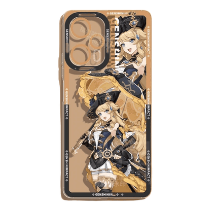 Genshin Phone Case - Cute Transparent Silicone Full Camera Protection All Round Defense Non Slip Cover - Anime Character Design [Specify Fit for iPhone Model]