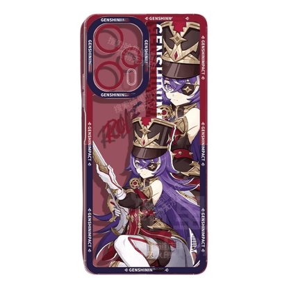 Genshin Phone Case - Cute Transparent Silicone Full Camera Protection All Round Defense Non Slip Cover - Anime Character Design [Specify Fit for iPhone Model]