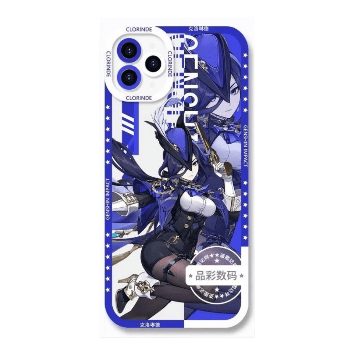 Genshin Phone Case - Cute Transparent Silicone Full Camera Protection All Round Defense Non Slip Cover - Anime Character Design [Specify Fit for iPhone Model]