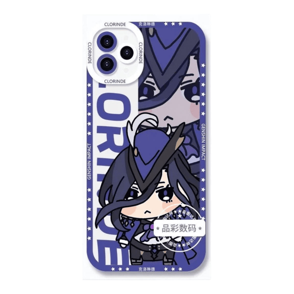 Q Style Genshin Phone Case - Cute Transparent Silicone Full Camera Protection All Round Defense Non Slip Cover - Anime Character Design [Specify Phone Model]