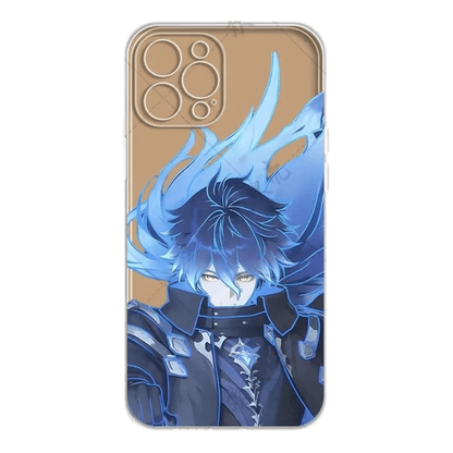 Genshin Phone Case - Cute Transparent Silicone Full Camera Protection All Round Defense Non Slip Cover - Anime Character Design [Specify Fit for iPhone Model]