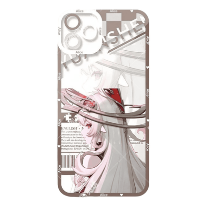 Genshin Phone Case - Cute Transparent Silicone Full Camera Protection All Round Defense Non Slip Cover - Anime Character Design [Specify Fit for iPhone Model]
