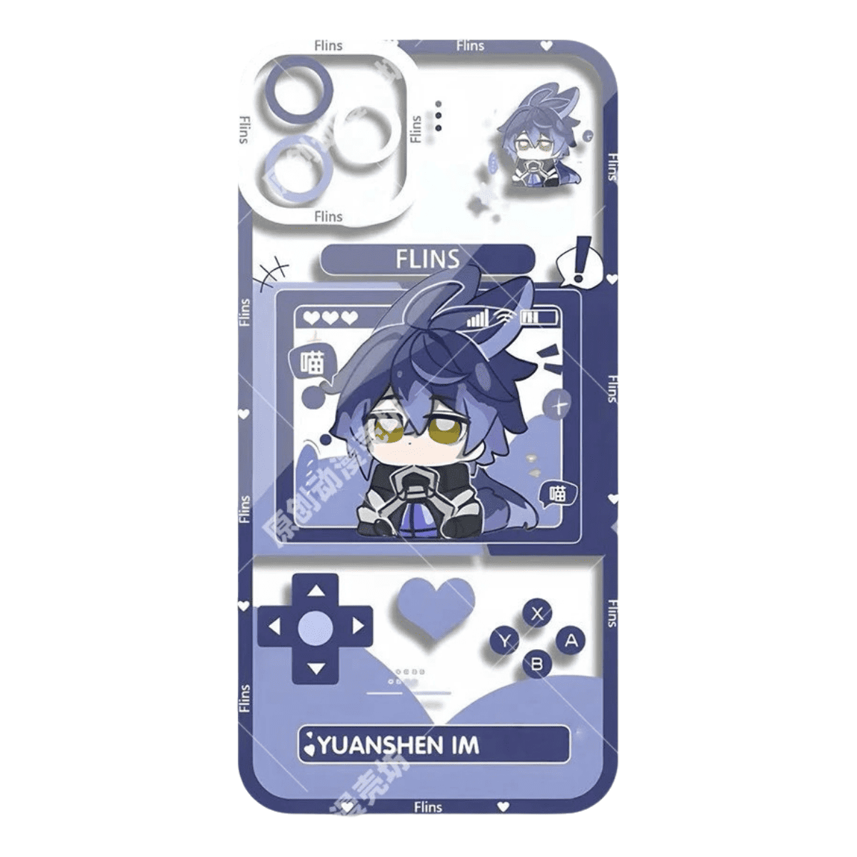 Q Style Genshin Phone Case - Cute Transparent Silicone Full Camera Protection All Round Defense Non Slip Cover - Anime Character Design [Specify Phone Model]