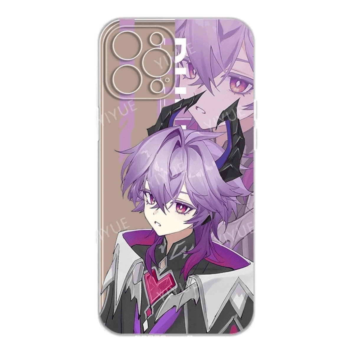 Genshin Phone Case - Cute Transparent Silicone Full Camera Protection All Round Defense Non Slip Cover - Anime Character Design [Specify Fit for iPhone Model]