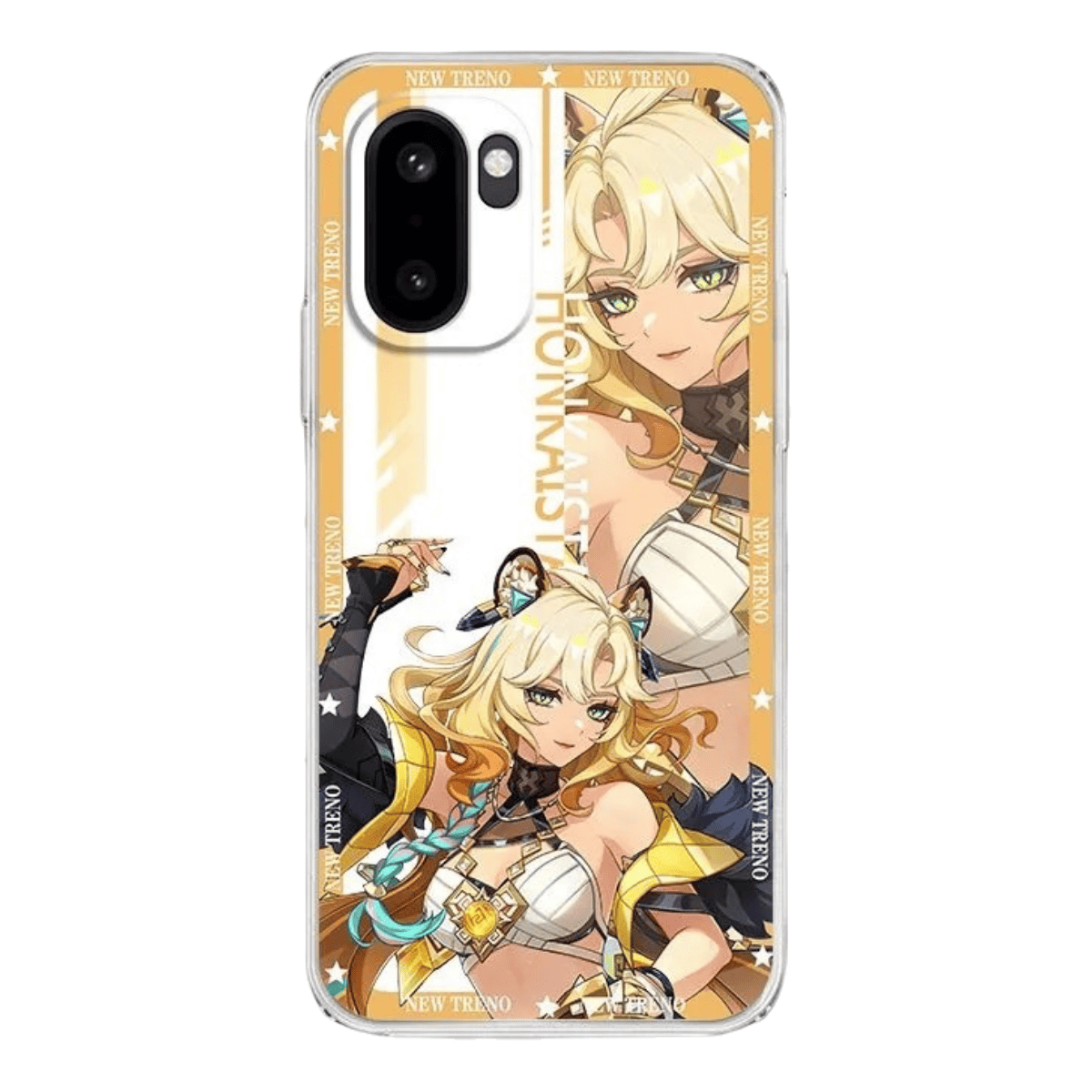 Genshin Phone Case - Cute Transparent Silicone Full Camera Protection All Round Defense Non Slip Cover - Anime Character Design [Specify Fit for iPhone Model]