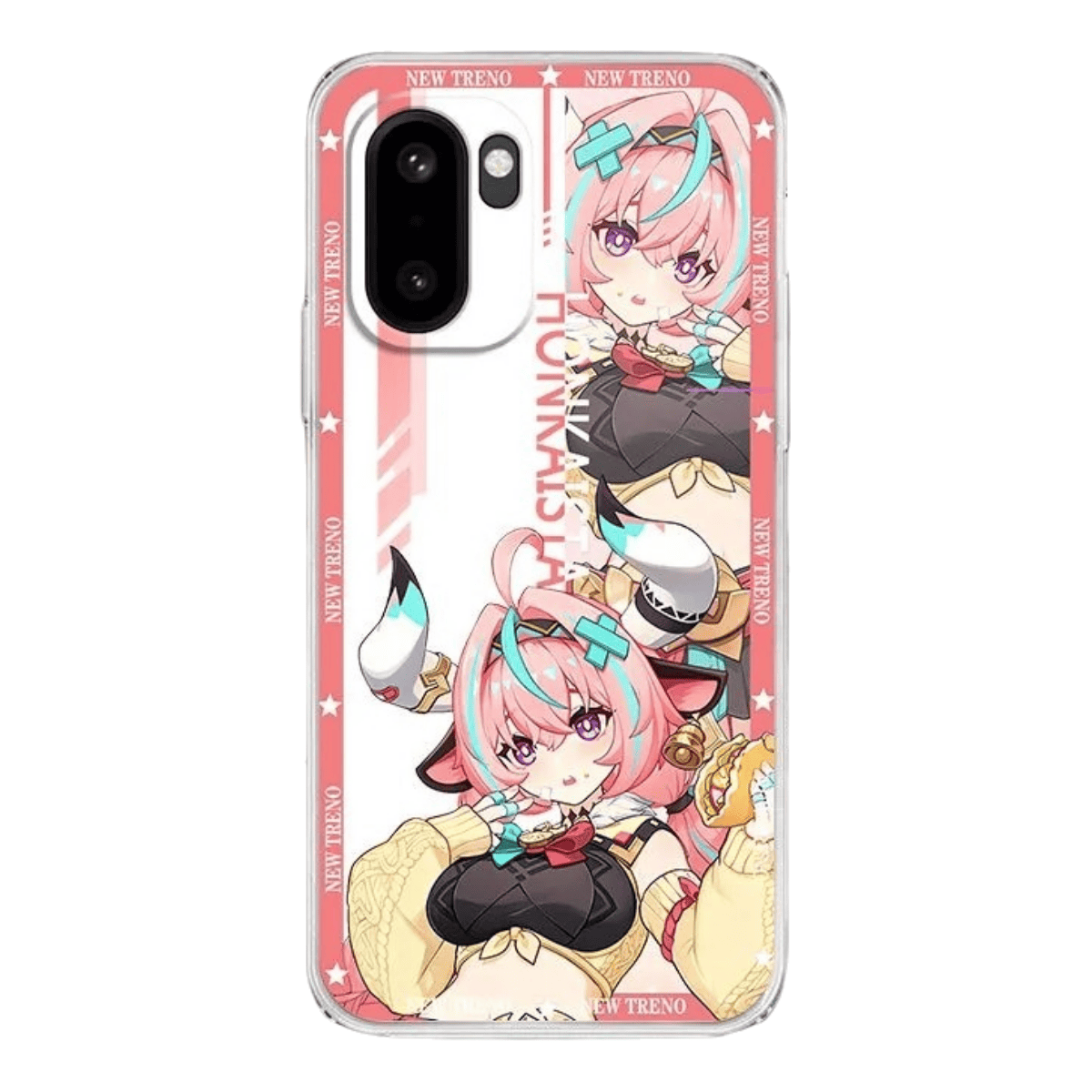 Genshin Phone Case - Cute Transparent Silicone Full Camera Protection All Round Defense Non Slip Cover - Anime Character Design [Specify Fit for iPhone Model]