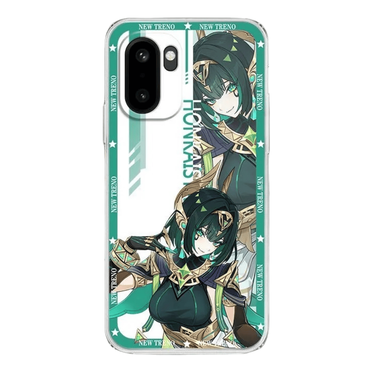 Genshin Phone Case - Cute Transparent Silicone Full Camera Protection All Round Defense Non Slip Cover - Anime Character Design [Specify Fit for iPhone Model]