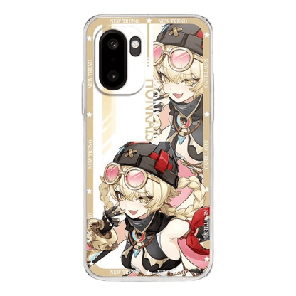 Genshin Phone Case - Cute Transparent Silicone Full Camera Protection All Round Defense Non Slip Cover - Anime Character Design [Specify Fit for iPhone Model]