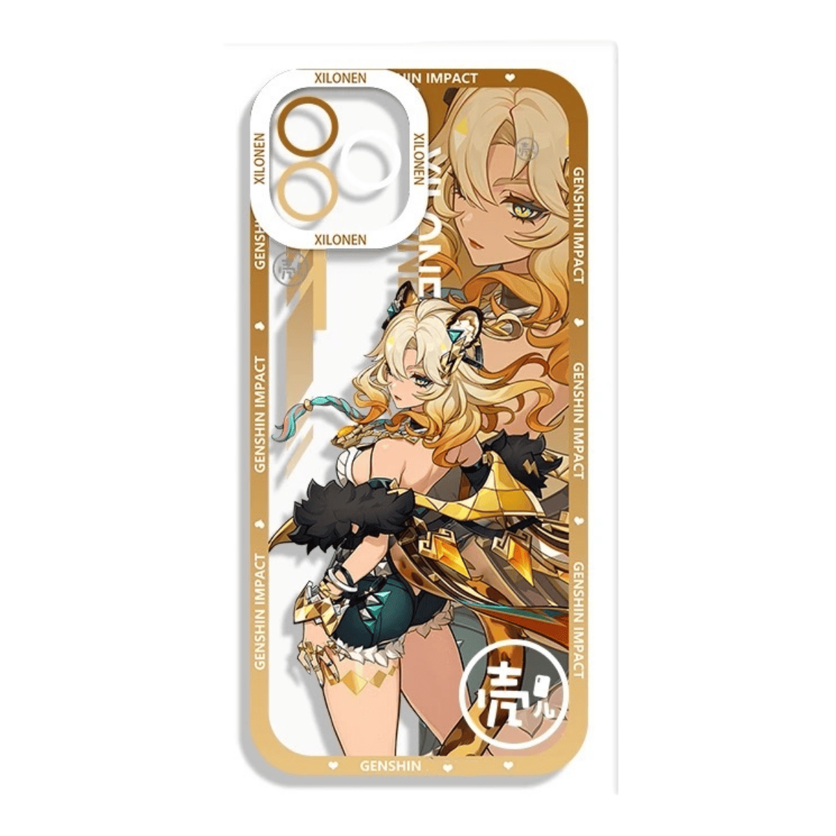 Genshin Phone Case - Cute Transparent Silicone Full Camera Protection All Round Defense Non Slip Cover - Anime Character Design [Specify Fit for iPhone Model]