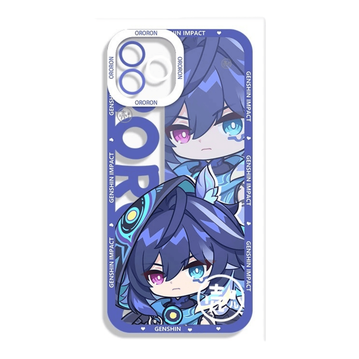 Q Style Genshin Phone Case - Cute Transparent Silicone Full Camera Protection All Round Defense Non Slip Cover - Anime Character Design [Specify Phone Model]