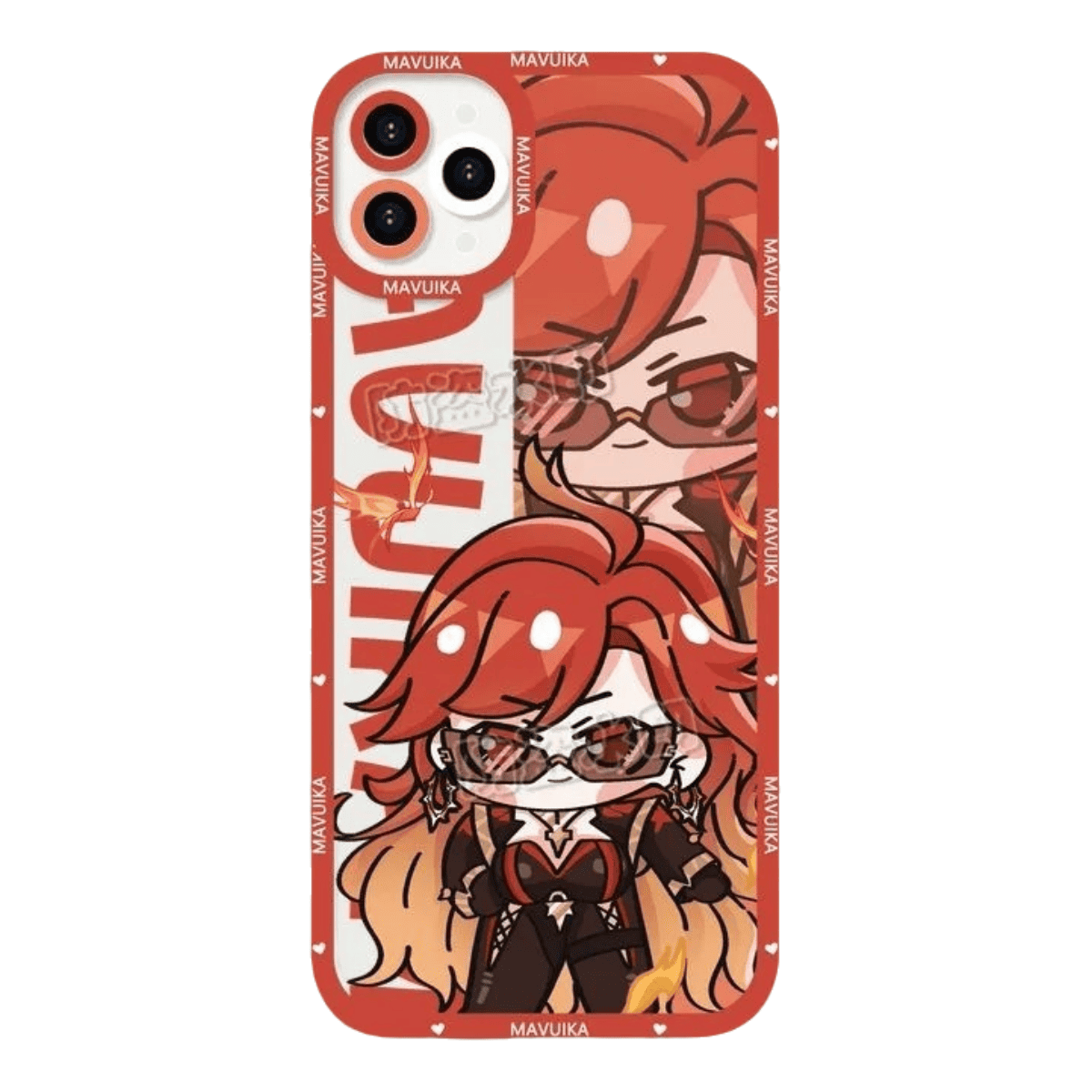 Q Style Genshin Phone Case - Cute Transparent Silicone Full Camera Protection All Round Defense Non Slip Cover - Anime Character Design [Specify Phone Model]