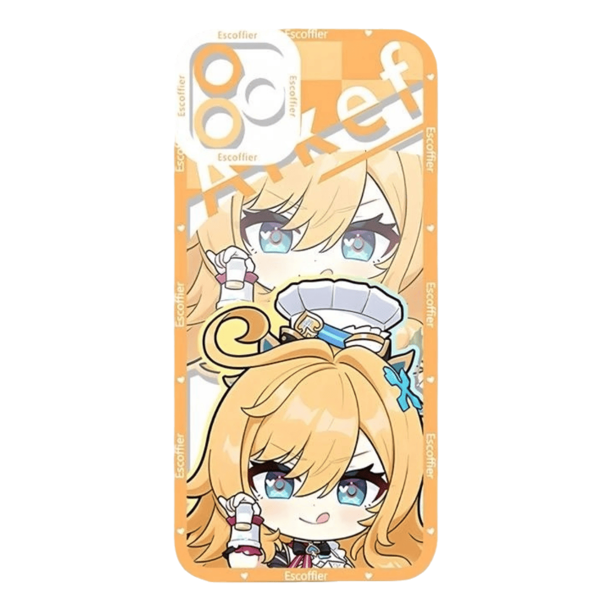 Q Style Genshin Phone Case - Cute Transparent Silicone Full Camera Protection All Round Defense Non Slip Cover - Anime Character Design [Specify Phone Model]