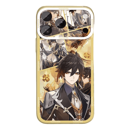 Genshin Phone Case - Cute Transparent Silicone Full Camera Protection All Round Defense Non Slip Cover - Anime Character Design [Specify Fit for iPhone Model]