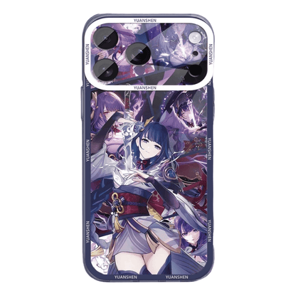 Genshin Phone Case - Cute Transparent Silicone Full Camera Protection All Round Defense Non Slip Cover - Anime Character Design [Specify Fit for iPhone Model]