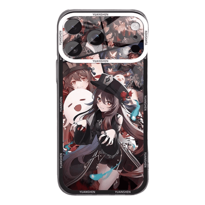 Genshin Phone Case - Cute Transparent Silicone Full Camera Protection All Round Defense Non Slip Cover - Anime Character Design [Specify Fit for iPhone Model]