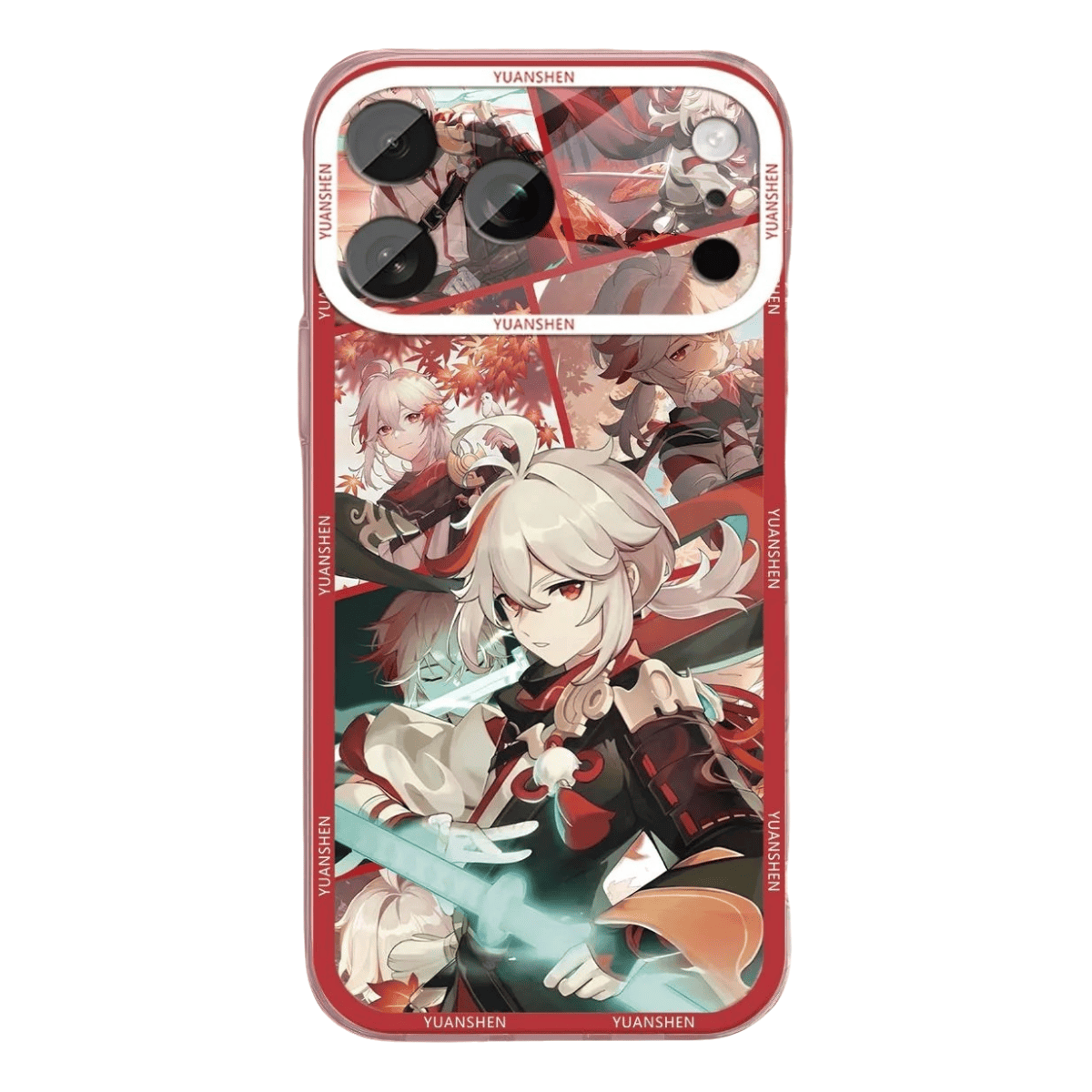 Genshin Phone Case - Cute Transparent Silicone Full Camera Protection All Round Defense Non Slip Cover - Anime Character Design [Specify Fit for iPhone Model]