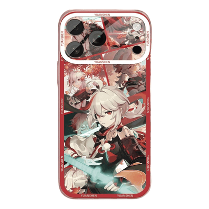 Genshin Phone Case - Cute Transparent Silicone Full Camera Protection All Round Defense Non Slip Cover - Anime Character Design [Specify Fit for iPhone Model]