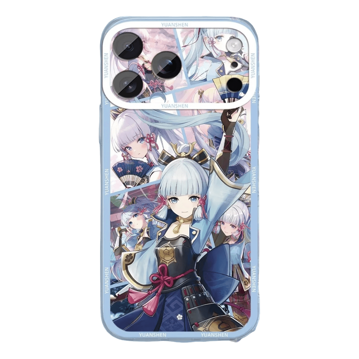 Genshin Phone Case - Cute Transparent Silicone Full Camera Protection All Round Defense Non Slip Cover - Anime Character Design [Specify Fit for iPhone Model]