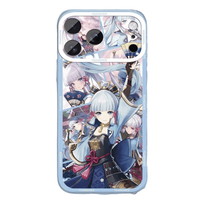 Genshin Phone Case - Cute Transparent Silicone Full Camera Protection All Round Defense Non Slip Cover - Anime Character Design [Specify Fit for iPhone Model]