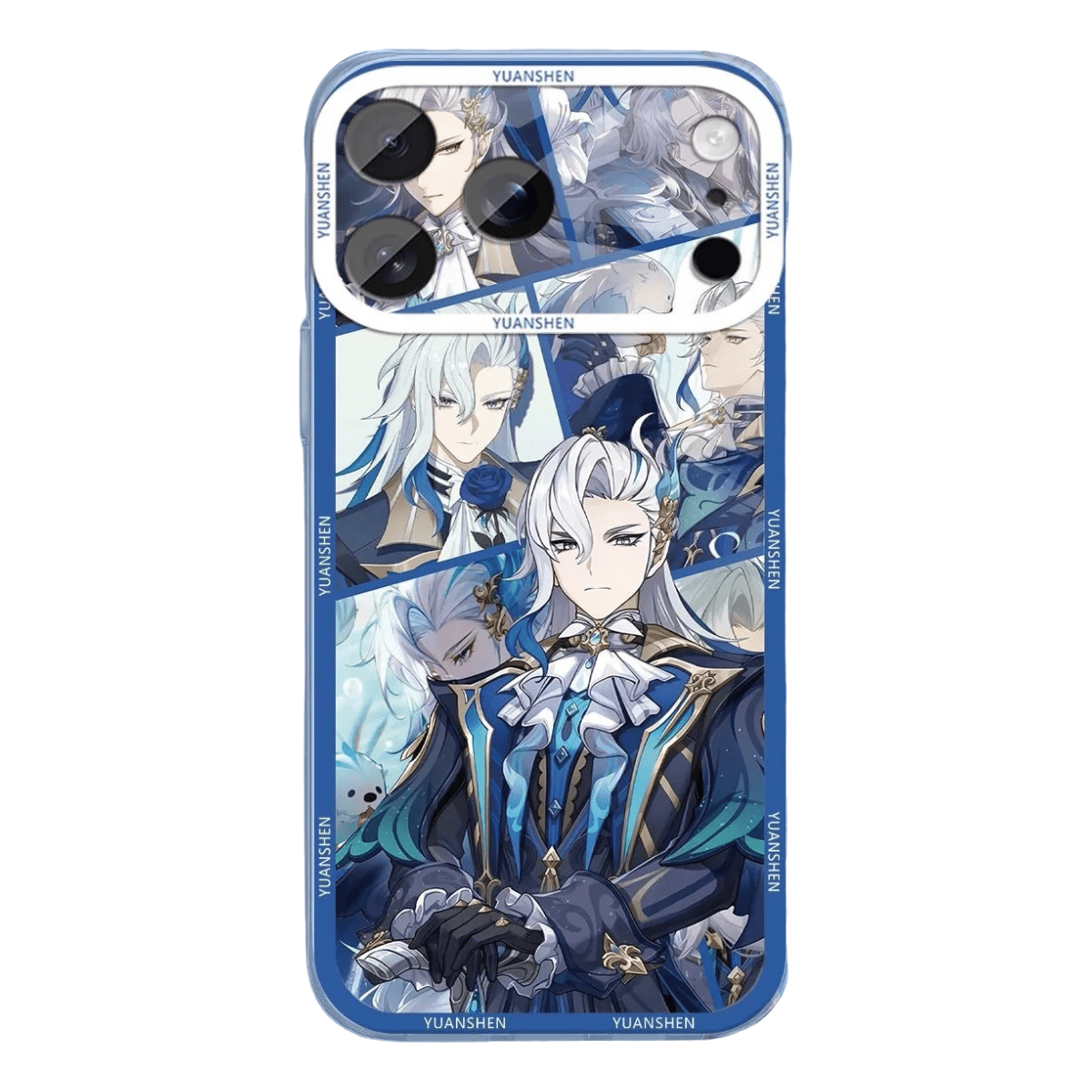 Genshin Phone Case - Cute Transparent Silicone Full Camera Protection All Round Defense Non Slip Cover - Anime Character Design [Specify Fit for iPhone Model]