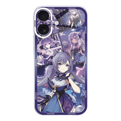 Genshin Phone Case - Cute Transparent Silicone Full Camera Protection All Round Defense Non Slip Cover - Anime Character Design [Specify Fit for iPhone Model]