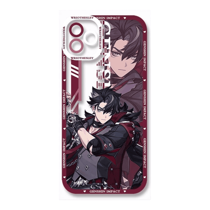 Genshin Phone Case - Cute Transparent Silicone Full Camera Protection All Round Defense Non Slip Cover - Anime Character Design [Specify Fit for iPhone Model]