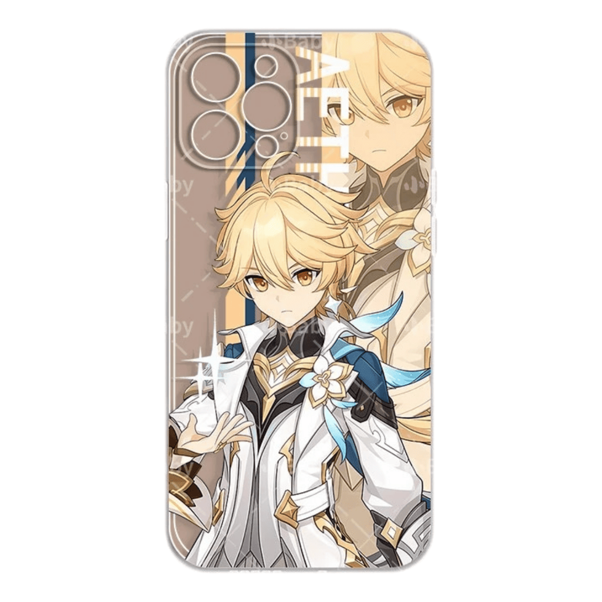 Genshin Phone Case - Cute Transparent Silicone Full Camera Protection All Round Defense Non Slip Cover - Anime Character Design [Specify Fit for iPhone Model]