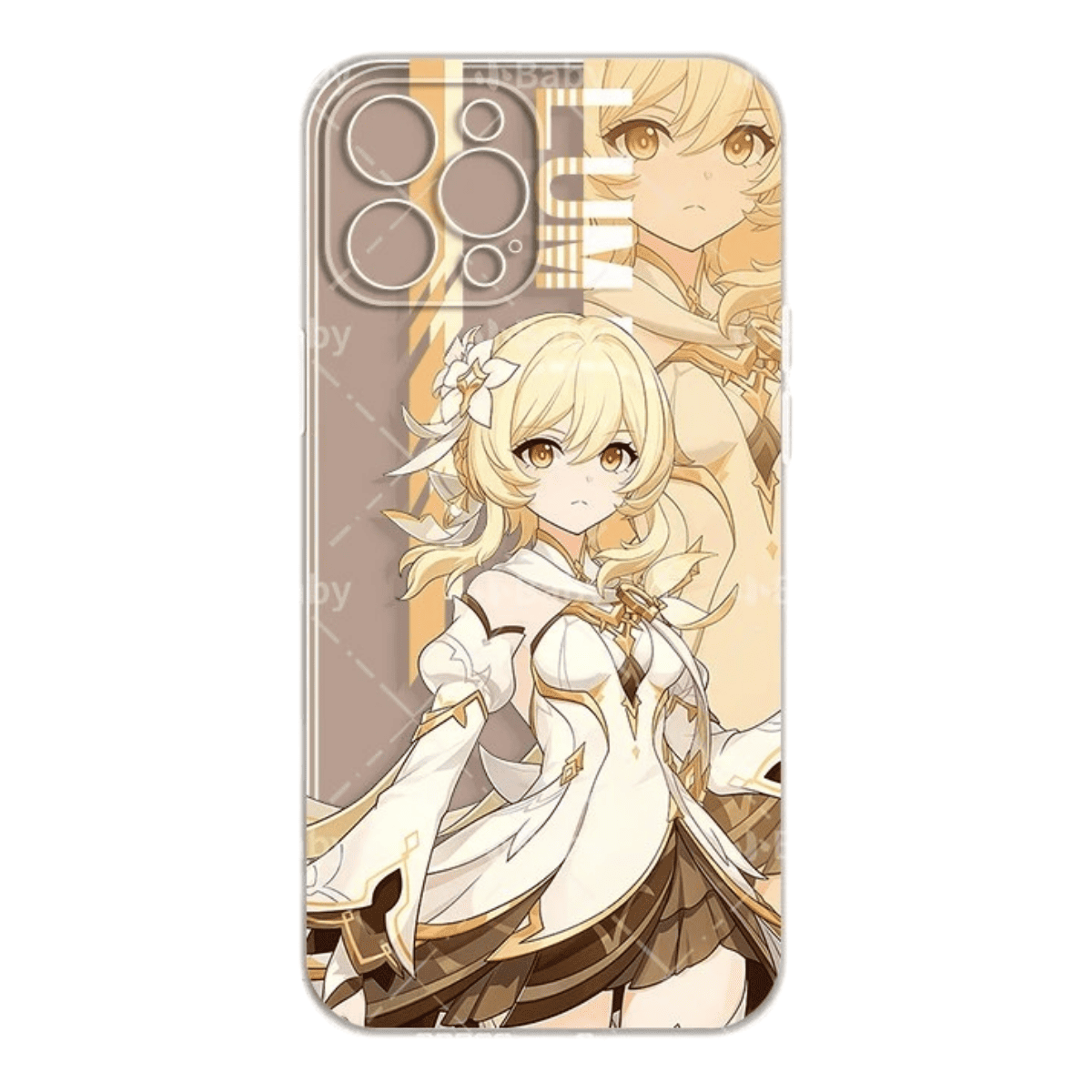 Genshin Phone Case - Cute Transparent Silicone Full Camera Protection All Round Defense Non Slip Cover - Anime Character Design [Specify Fit for iPhone Model]