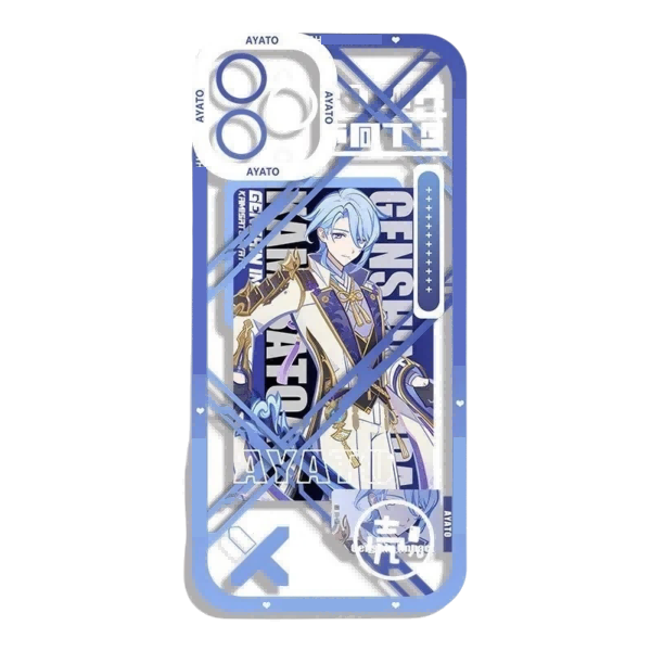 Genshin Phone Case - Cute Transparent Silicone Full Camera Protection All Round Defense Non Slip Cover - Anime Character Design [Specify Fit for iPhone Model]