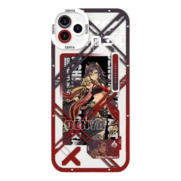 Genshin Phone Case - Cute Transparent Silicone Full Camera Protection All Round Defense Non Slip Cover - Anime Character Design [Specify Fit for iPhone Model]