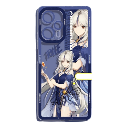 Genshin Phone Case - Cute Transparent Silicone Full Camera Protection All Round Defense Non Slip Cover - Anime Character Design [Specify Fit for iPhone Model]