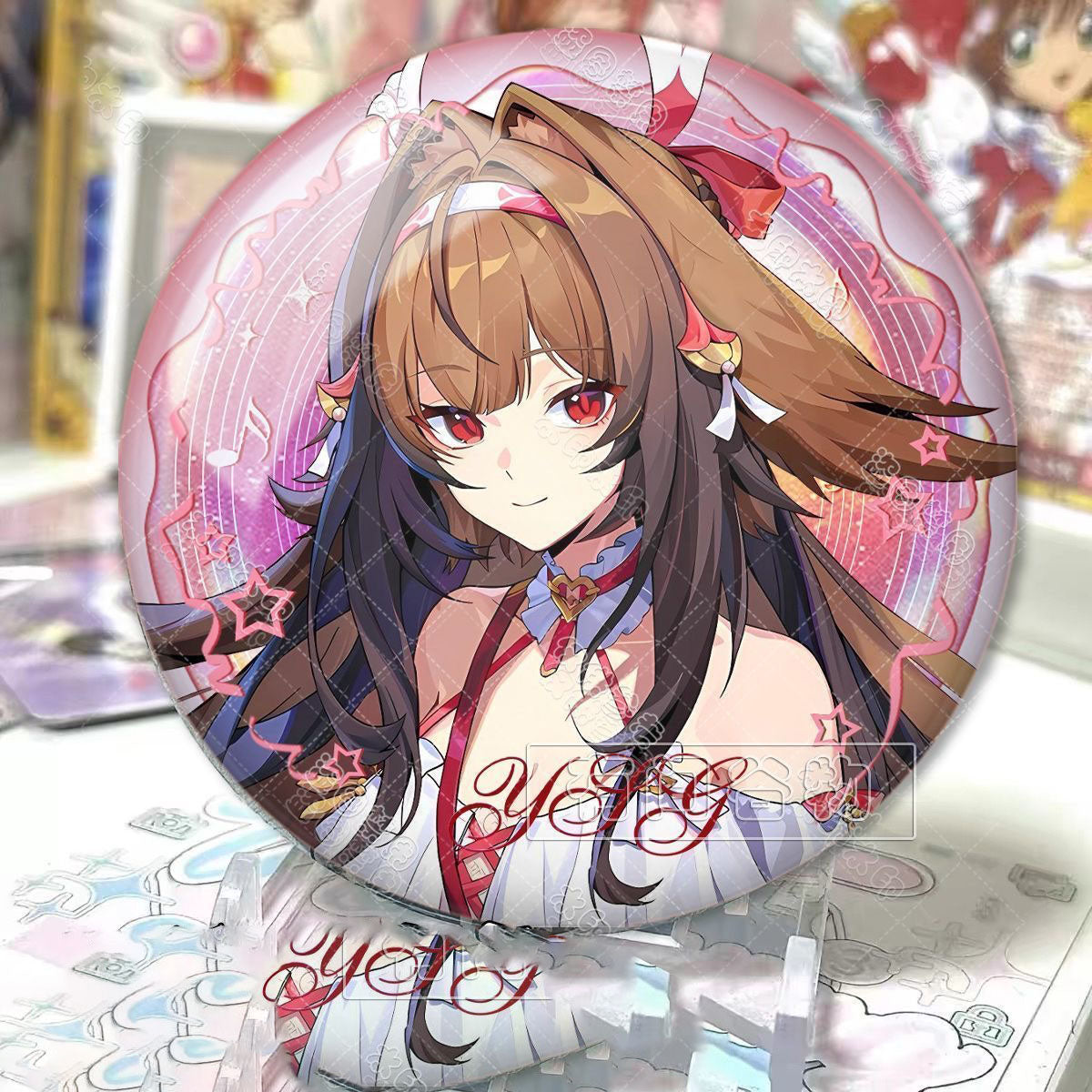 Ye Shunguang Lycaon Zone Zero Character Pin Badges - 58mm Refrigerator Magnet Anime Game Merch Gift for Fans and Students - Zllada