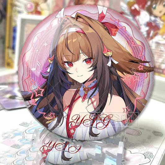 Ye Shunguang Lycaon Zone Zero Character Pin Badges - 58mm Refrigerator Magnet Anime Game Merch Gift for Fans and Students - Zllada